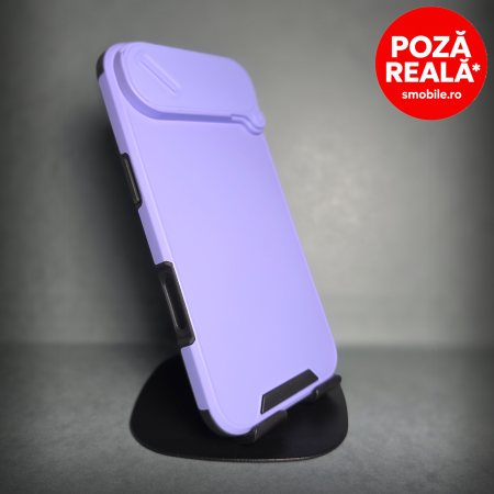 Iphone 17 Air - Husa pentru iPhone 17 Air - Mov Deschis Matte - MagSafe Inel Magnetic Protectie Camere