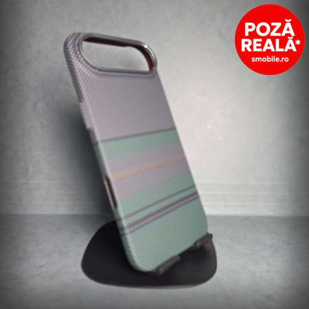 Iphone 17 Air - Husa pentru iPhone 17 Air - Green Ultra Soft - MagSafe Inel Magnetic - Fibra de Carbon