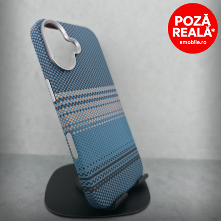 Iphone 17 - Husa pentru iPhone 17 - Bluemarin Ultra Soft - MagSafe Inel Magnetic - Fibra de Carbon