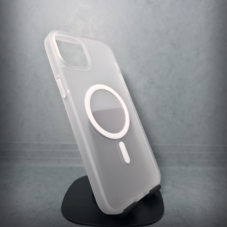 Iphone 15 Plus - Husa pentru iPhone 15 Plus - White Matte - MagSafe Inel Magnetic