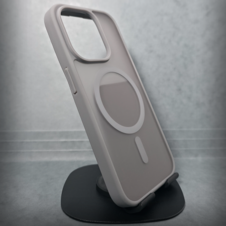 Huse și carcase de telefoane - Husa pentru iPhone 15 Pro - Gri Matte - MagSafe Inel Magnetic