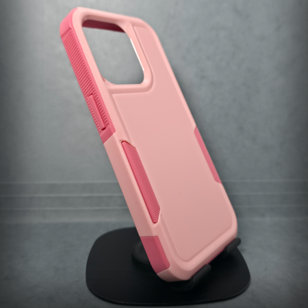 Iphone 15 Pro - Husa pentru iPhone 15 Pro - Roz - Carcasa din 2 Bucati Conectate