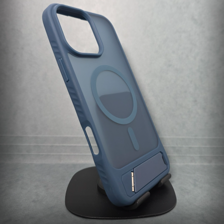 Iphone 16 Pro Max - Husa pentru iPhone 16 Pro Max - Albastru Catifelat - MagSafe Inel Magnetic