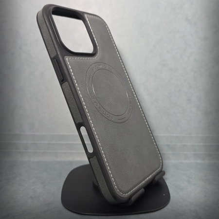 Iphone 16 Pro Max - Husa pentru iPhone 16 Pro Max - GreenTextura Piele - PREMIUM - MagSafe Inel Magnetic