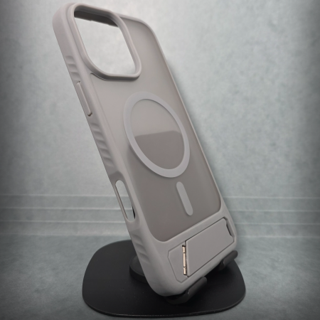 Iphone 16 Pro Max - Husa pentru iPhone 16 Pro Max - Gri Catifelat - MagSafe Inel Magnetic