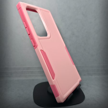 Samsung S23 Ultra - Husa pentru Samsung Galaxy S23 Ultra - Roz - Carcasa din 2 Bucati Conectate
