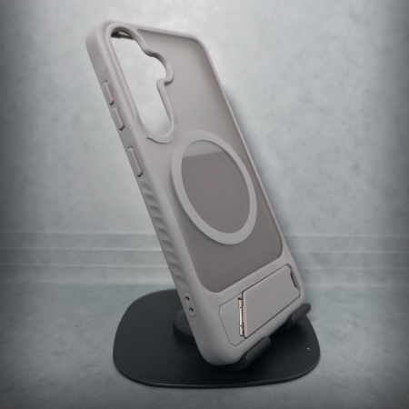 Samsung S25 FE - Husa pentru Samsung Galaxy S25 FE - Gri Catifelat - MagSafe Inel Magnetic