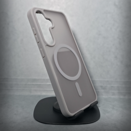 Samsung S24 FE - Husa pentru Samsung Galaxy S24 FE - Gri Matte - MagSafe Inel Magnetic