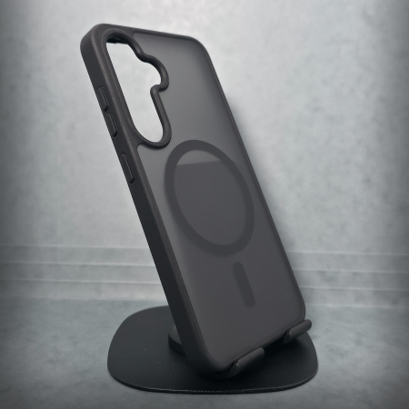 Samsung - Husa pentru Samsung Galaxy S25 - Negru Matte - MagSafe Inel Magnetic