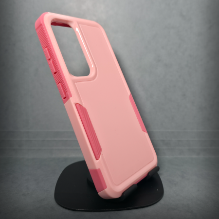 Samsung S24 FE - Husa pentru Samsung Galaxy S24 FE - Roz - Carcasa din 2 Bucati Conectate