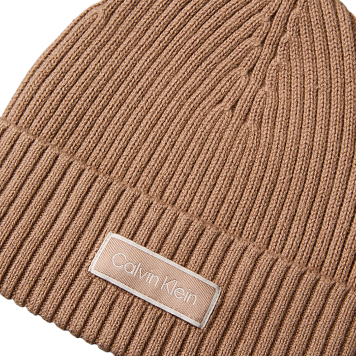 PATCH CHUNKY RIB COTTON BEANIE LV04F8106G-ROD [2]