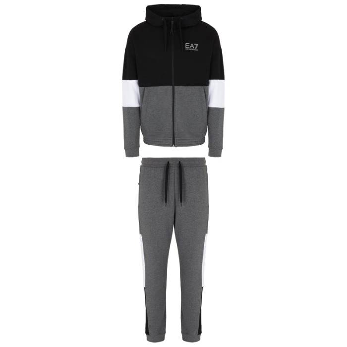 Tuta Felpa Full Zip Cappuccio Colourblock - Sporty Athletic PJ07Z-6LPV54-3925 [1]