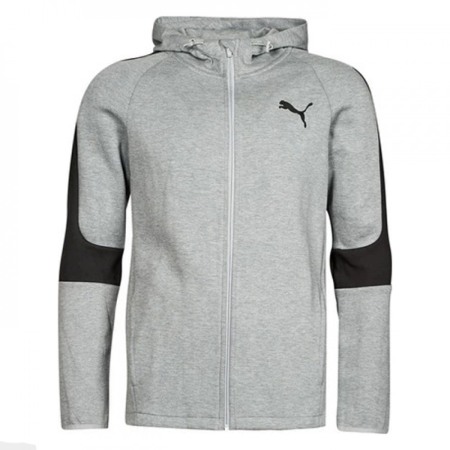 BLUZA - EVOSTRIPE Core FZ Hoodie Medium Gray Hea 585812-03
