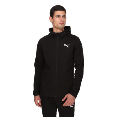 BLUZA - EVOSTRIPE Core FZ Hoodie Puma Black 585812-01