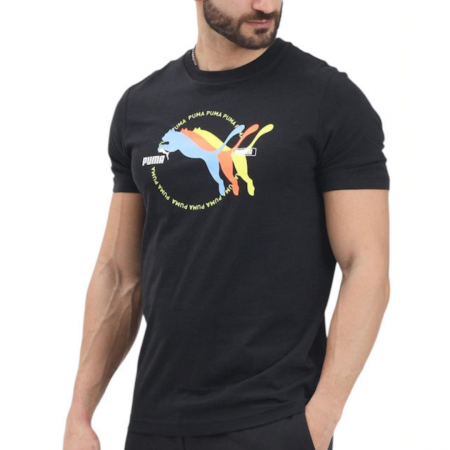 Tricouri barbati - GRAPHICS Multiple Cat Logo Tee PUMA Blac 684826-01