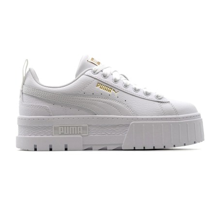 PANTOFI SPORT - Mayze Lth Jr Puma White-Puma Team Gold 384527-01