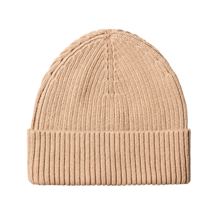 PATCH CHUNKY RIB COTTON BEANIE LV04F8106G-ROD [2]