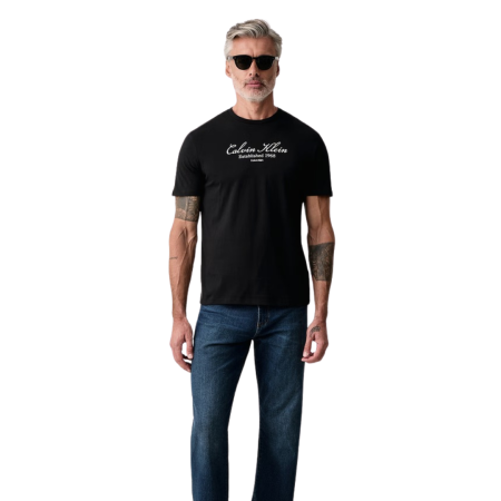 TRICOU - SS 30S EU SCRIPT CALVIN KLEIN GR LV04RH830G-UB1