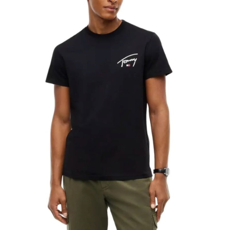 Barbati - T-SHIRT MANICA CORTA COTONE LOGO SIGNATURE CHEST DM0DM23550-BDS
