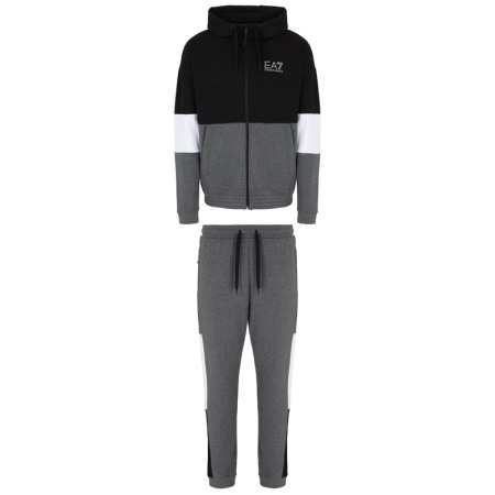 Import - Tuta Felpa Full Zip Cappuccio Colourblock - Sporty Athletic PJ07Z-6LPV54-3925
