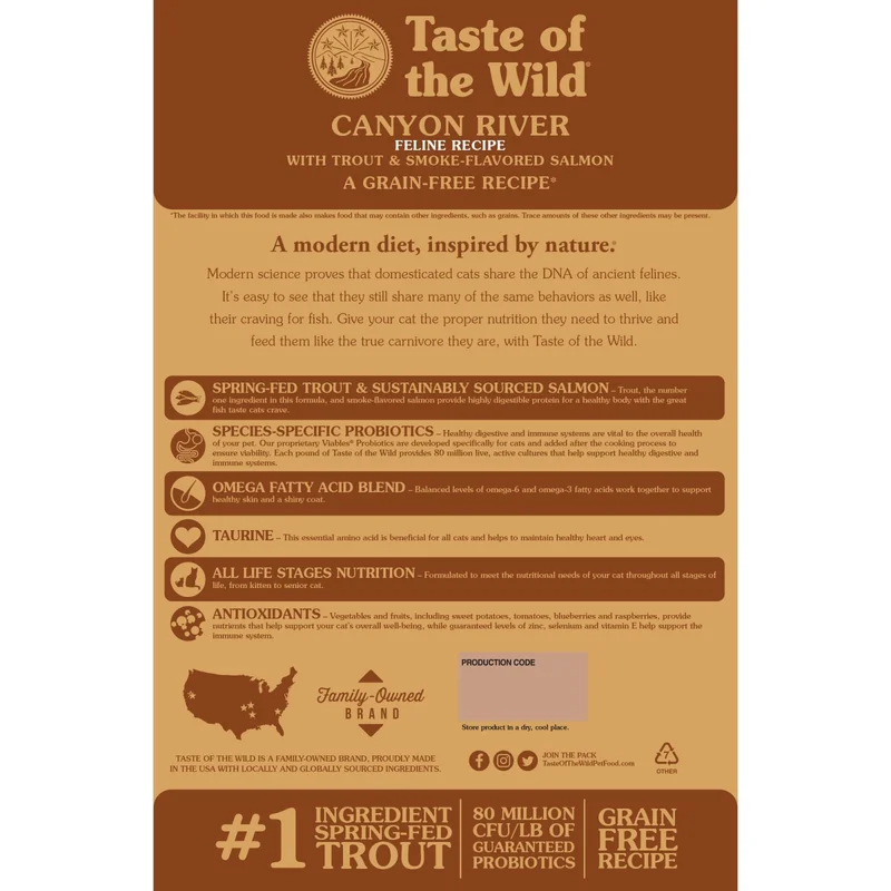 Taste of the Wild Canyon River cu Pastrav si Somon afumat pentru pisici [2]