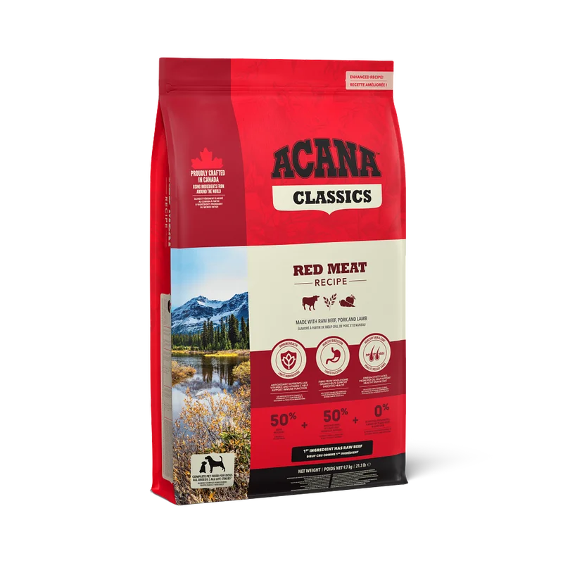 Hrana uscata caini - ACANA Classics Red cu Vita, Porc si Miel pentru caini de toate varstele si toate rasele