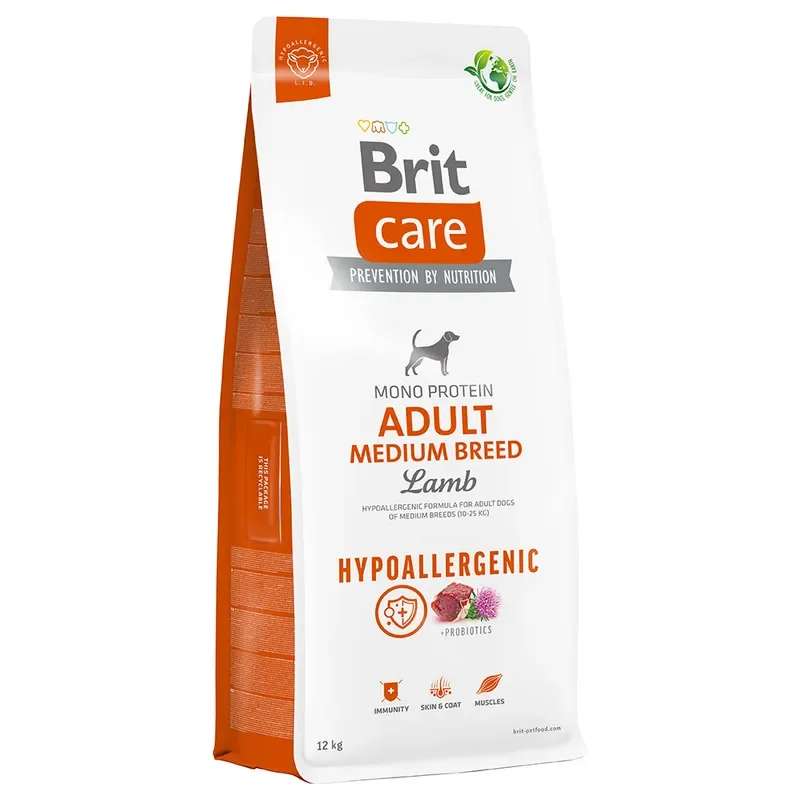 Hrana uscata pentru caini - Brit Care Hypoallergenic cu Miel pentru caini adulti de rasa medie