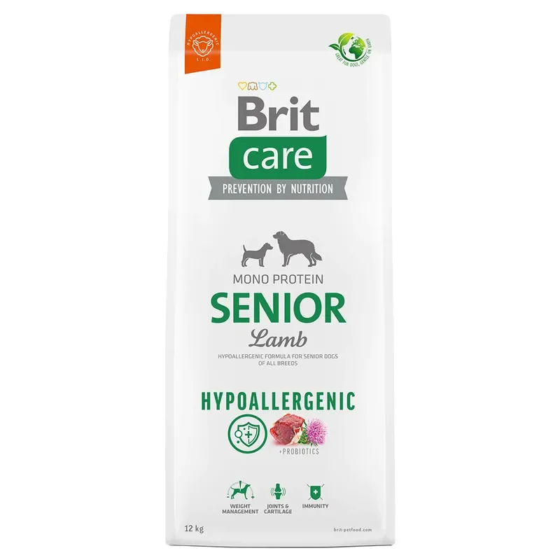 Caini - Brit Care Hypoallergenic Senior cu Miel si Orez pentru caini varstnici