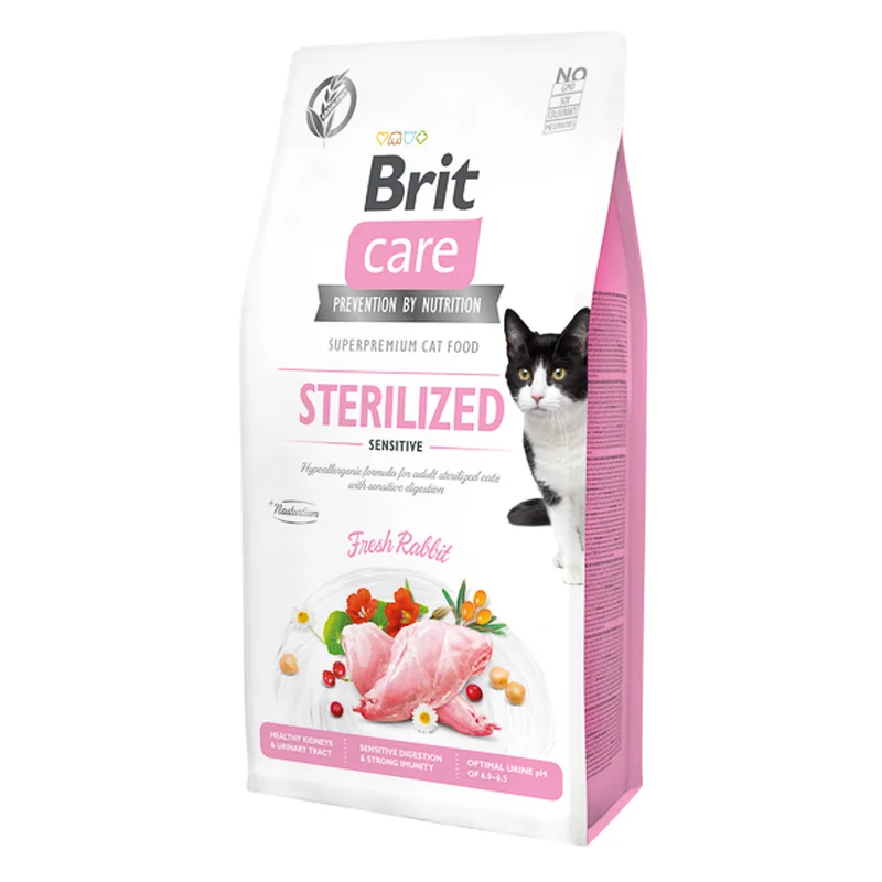 Formule speciale pentru Pisici - Brit Care Sterilized Sensitive cu Iepure pentru pisici sterilizate