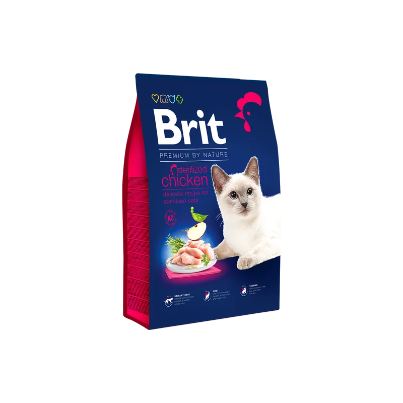 Hrana uscata pisici - Brit Premium by Nature cu Pui pentru pisici sterilizate