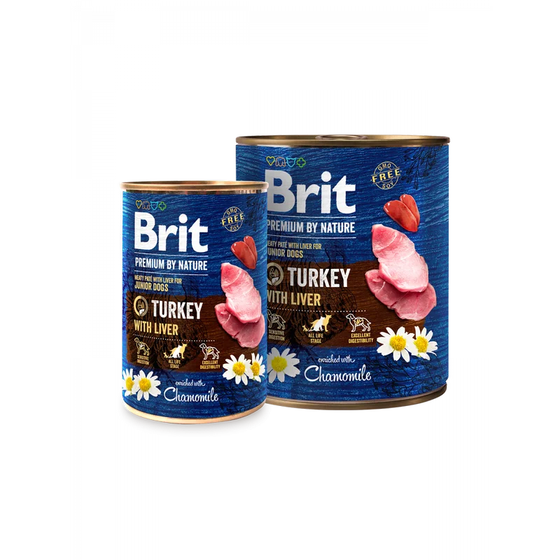 Hrana umeda caini - Brit Premium by Nature Junior Curcan si ficat pentru catei de toate rasele