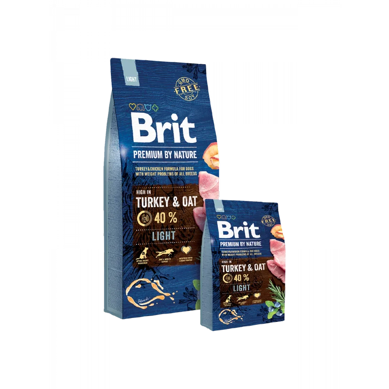 Formule speciale pentru Caini - Brit Premium by Nature Light Curcan si Ovaz pentru caini de toate rasele