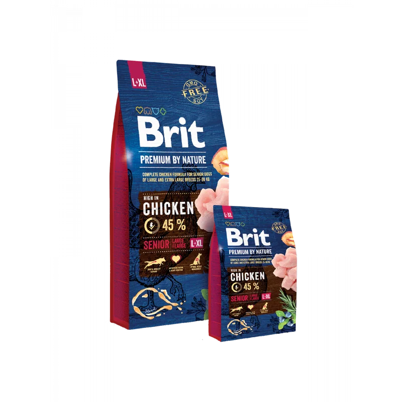 Hrana uscata caini - Brit Premium by Nature Senior L + XL cu Pui pentru caini varstnici