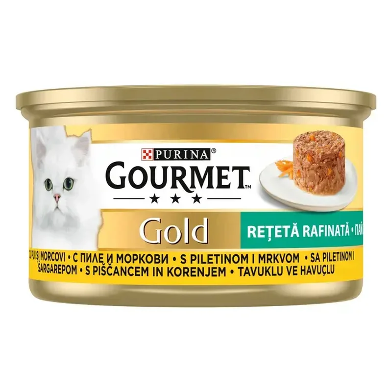 Pisici - Gourmet Gold Savoury Cake cu Pui si Morcovi pentru pisici