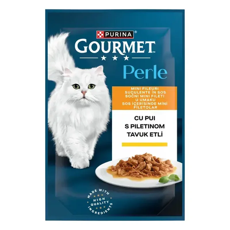 Pisici - Gourmet Perle cu Pui in sos pentru pisici