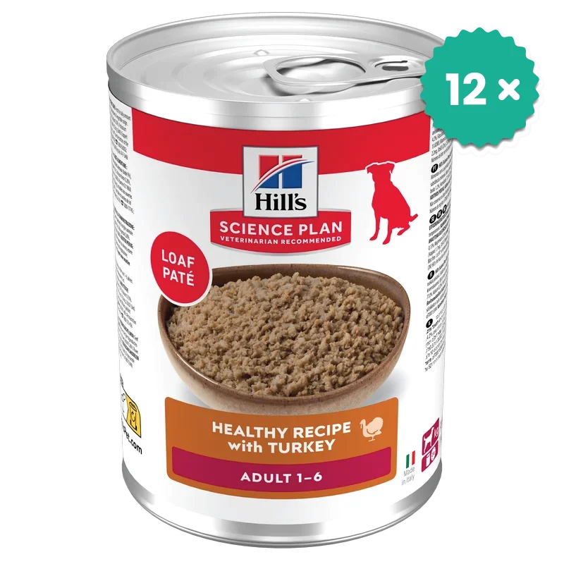 Hrana pentru Caini - Pachet econom 12 x Hill's Science Plan Pate de Curcan pentru caini