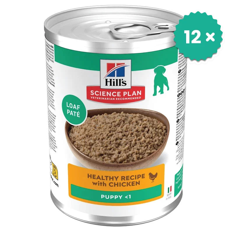 Pachet econom 12 x Hill's Science Plan Pate de Pui pentru catei