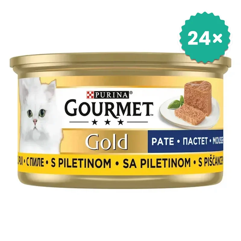 Hrana umeda pentru pisici - Pachet econom 24 x Gourmet Gold Pate de Pui pentru pisici