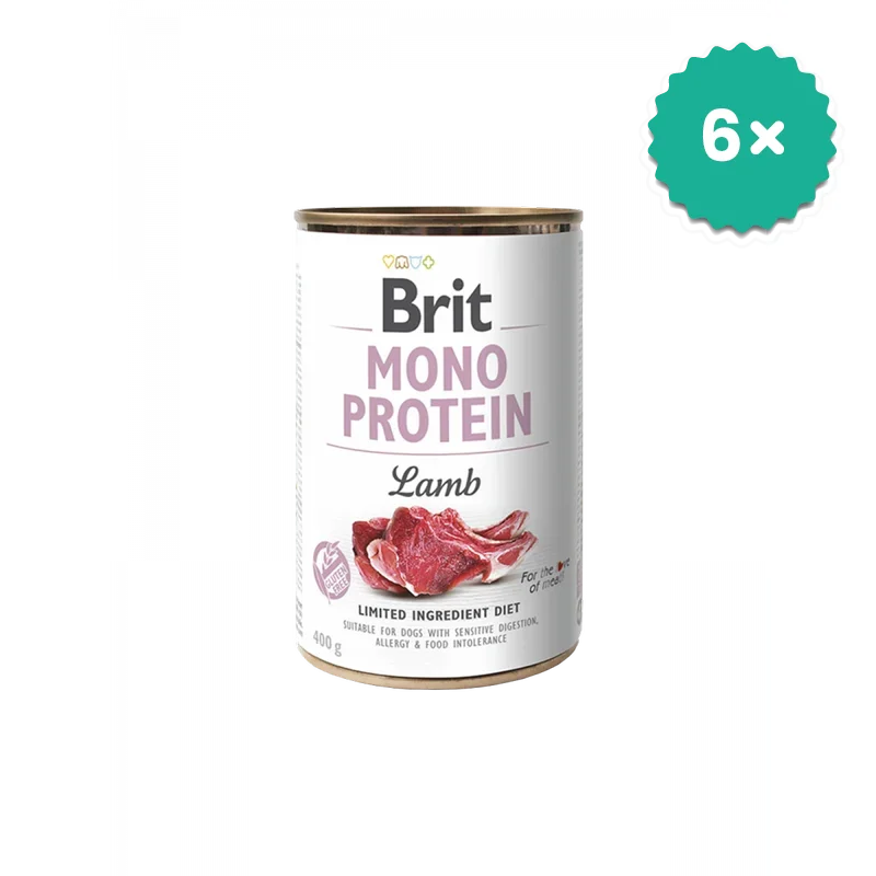 Formule speciale pentru Caini - Pachet econom 6 x Brit Mono Protein Miel ideal pentru caini cu digestie sensibila sau alergii