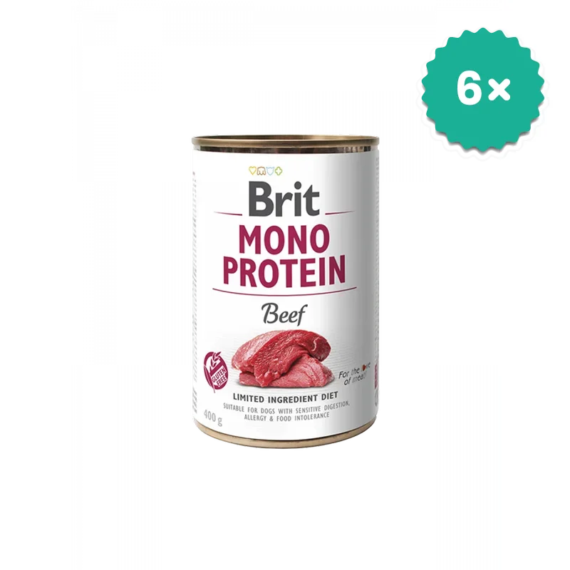 Formule speciale pentru Caini - Pachet econom 6 x Brit Mono Protein Vita ideal pentru caini cu digestie sensibila sau alergii