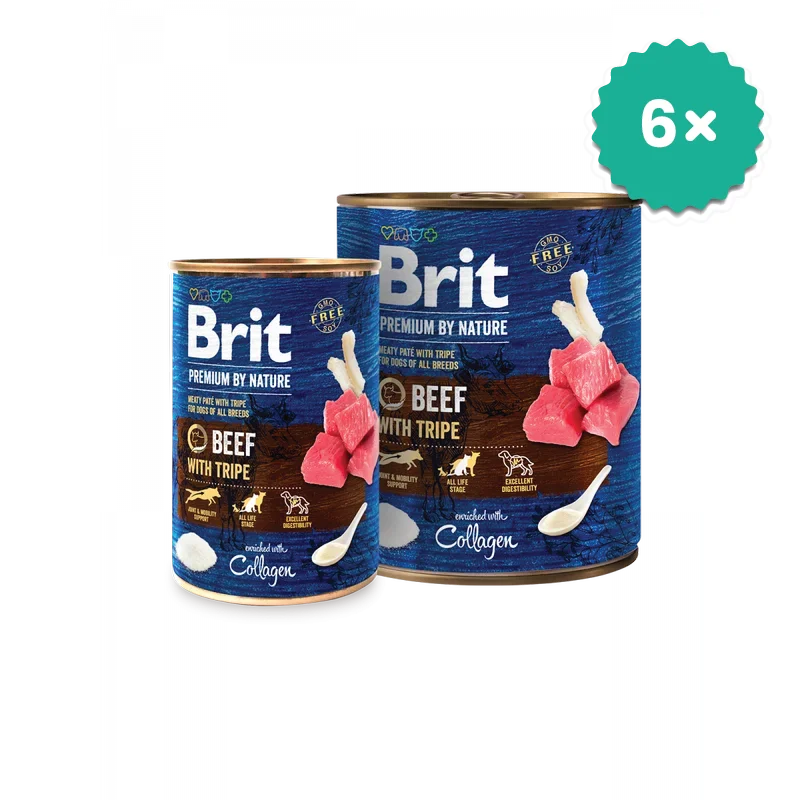 Formule speciale pentru Caini - Pachet econom 6 x Brit Premium by Nature Vita si Maruntaie pentru caini de toate rasele