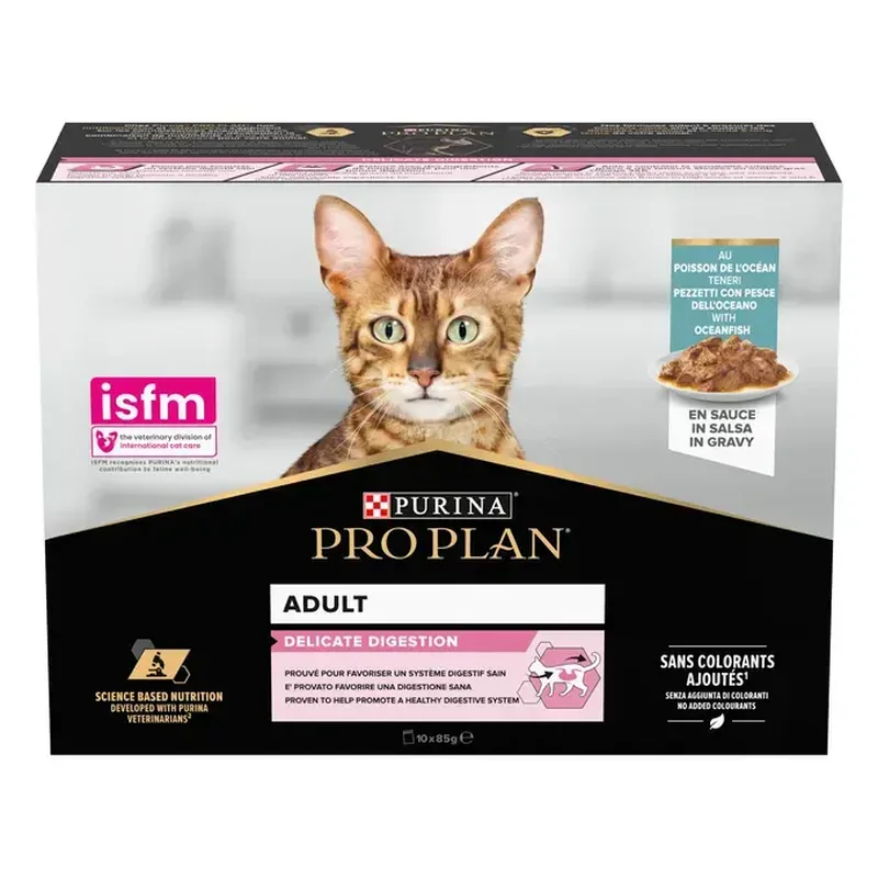 PRO PLAN Delicate Digestion Peste Oceanic in sos pentru pisici adulte