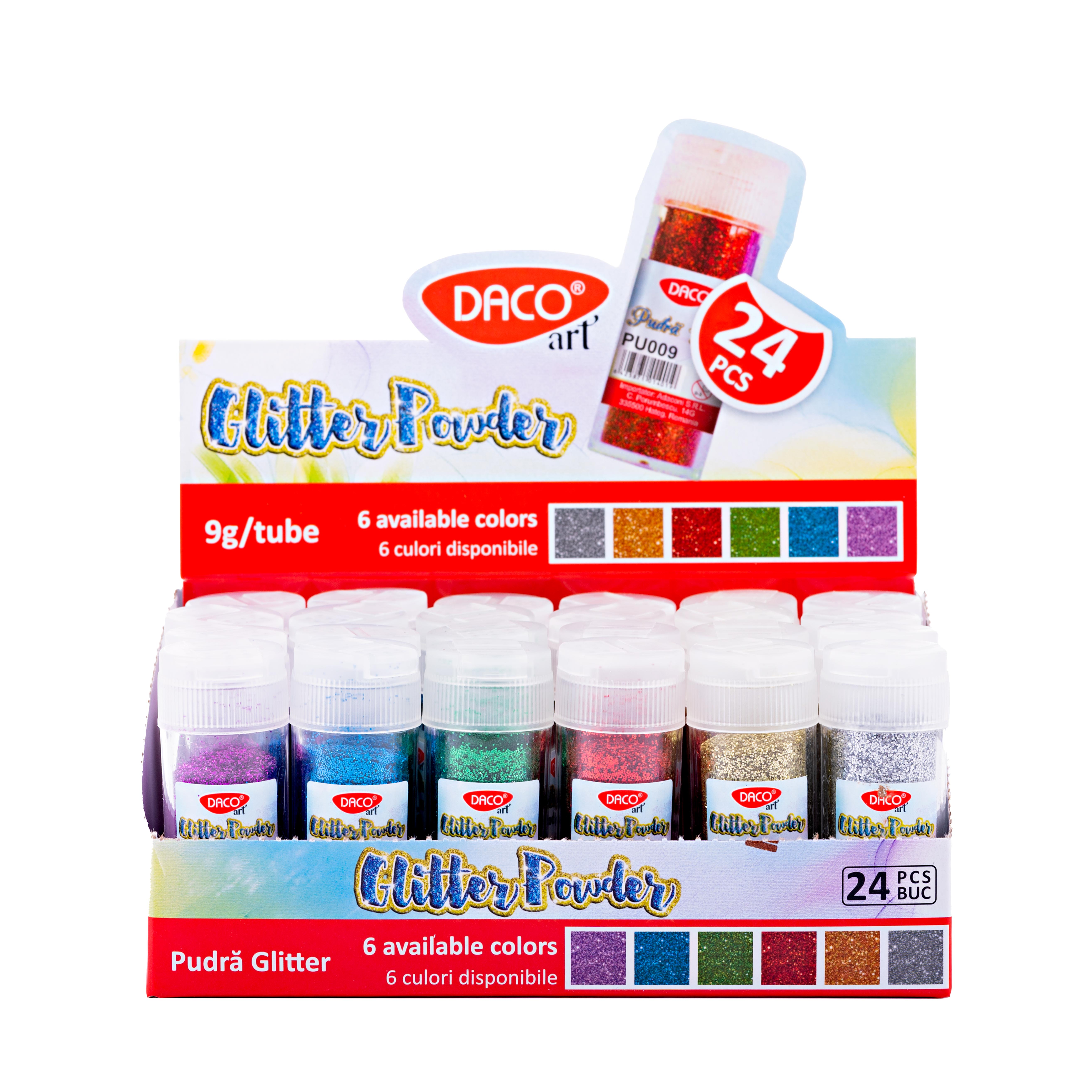 Accesorii pudra - PUDRA GLITTER 9 GR DACO PU009