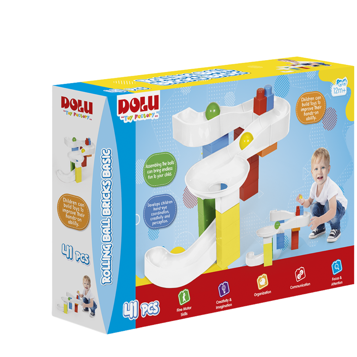 JUCĂRII - Joc de constructie - Labirintul bilutei ( 41 piese)