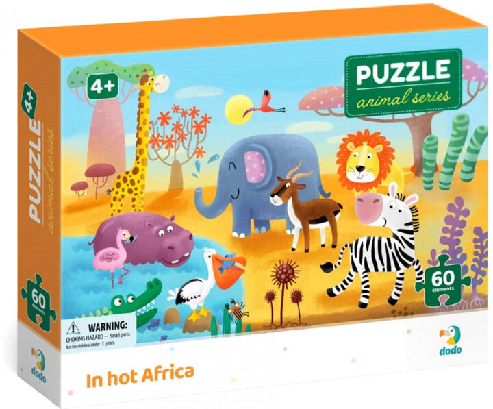JOCURI - Puzzle - Minunatele animalute din Africa ( 60 piese)