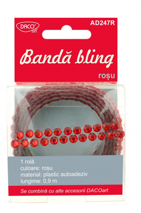 ACCESORII CRAFT - AD247R BANDA BLING ROSU DACO [1]
