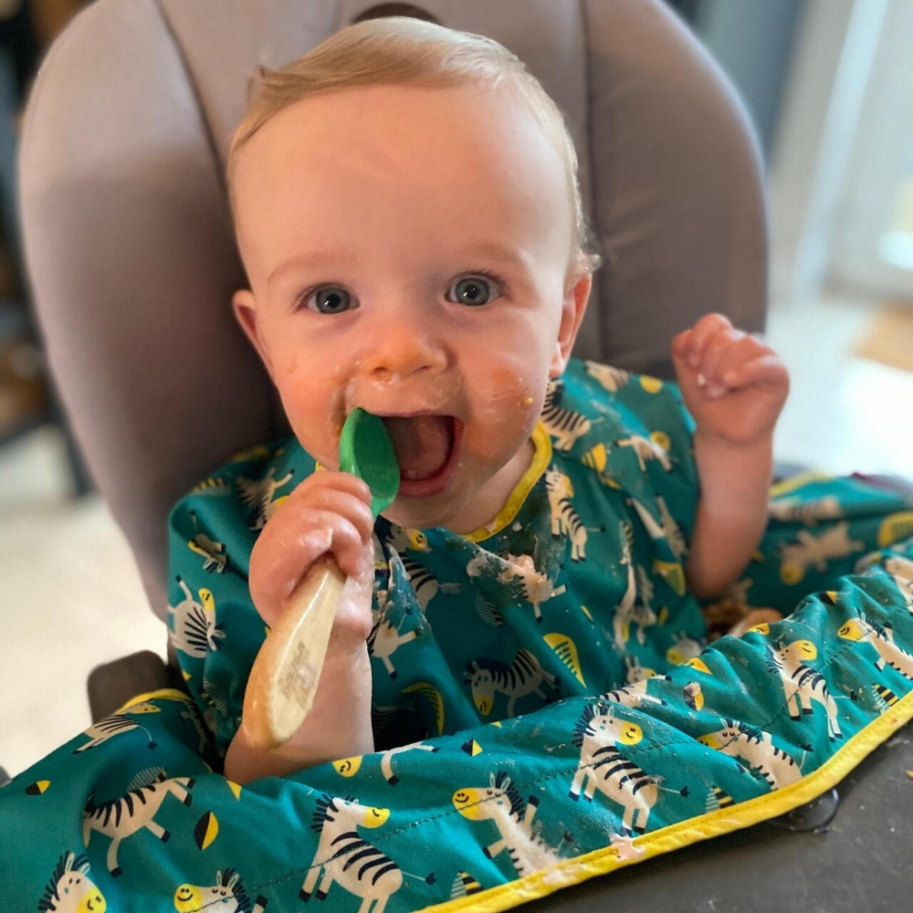 Baveta maneci scurte cu ventuze - Zebre vesele [4]