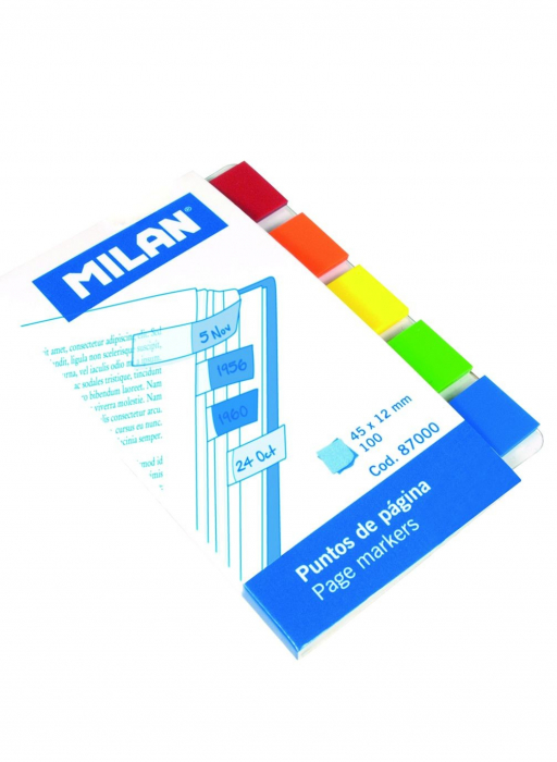 BLOC NOTES ADEZIV INDEX 5X45X12 TRANSPARENT MILAN 87000 [1]