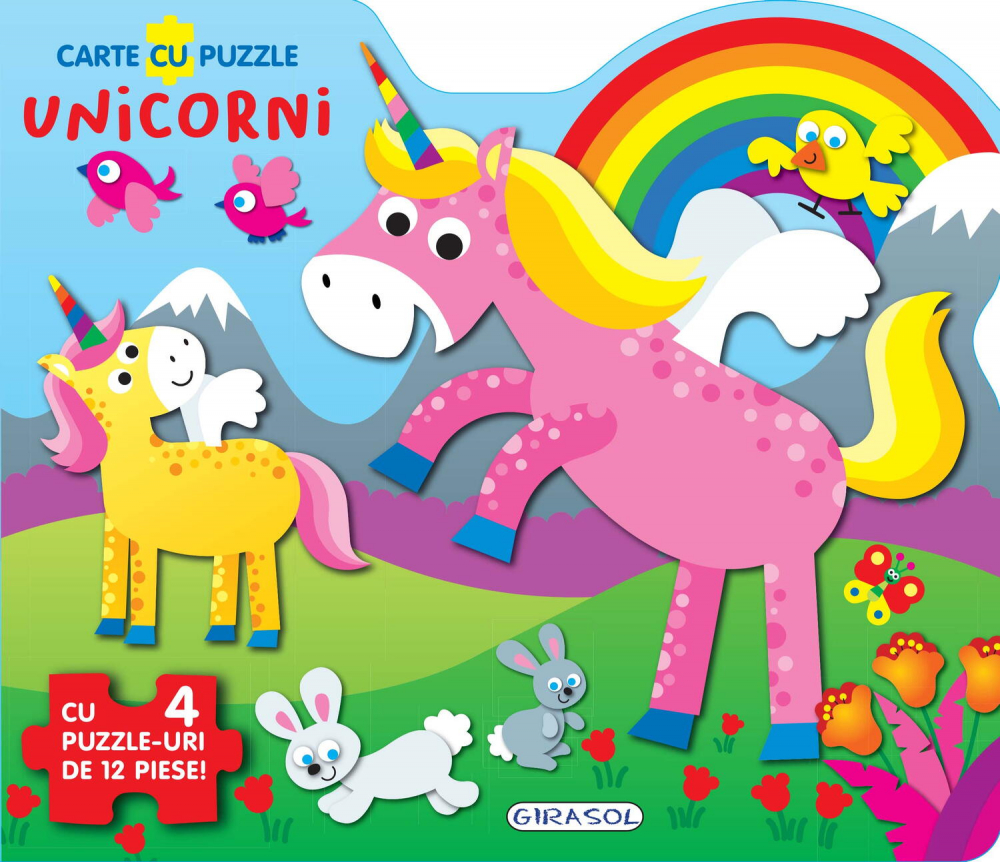 Carte cu puzzle - Unicorni [1]
