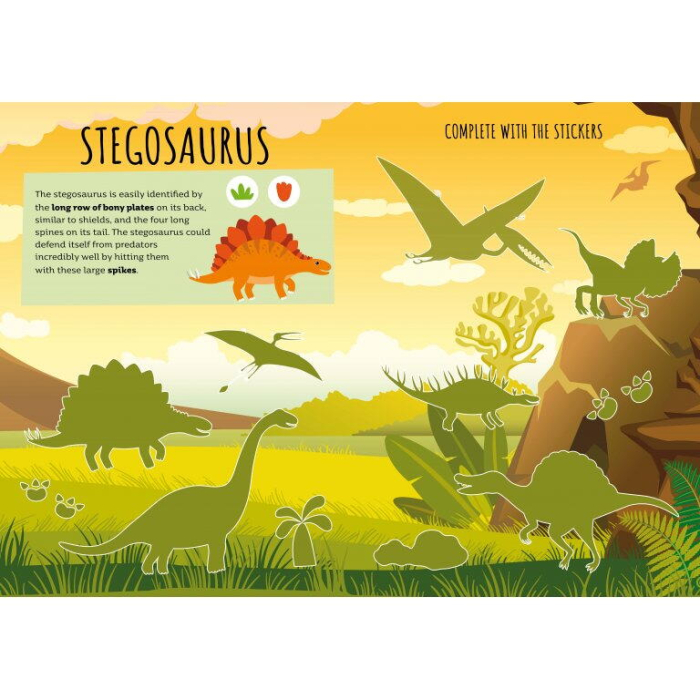 Carte de activitati cu abtibilduri - Dinozauri [2]